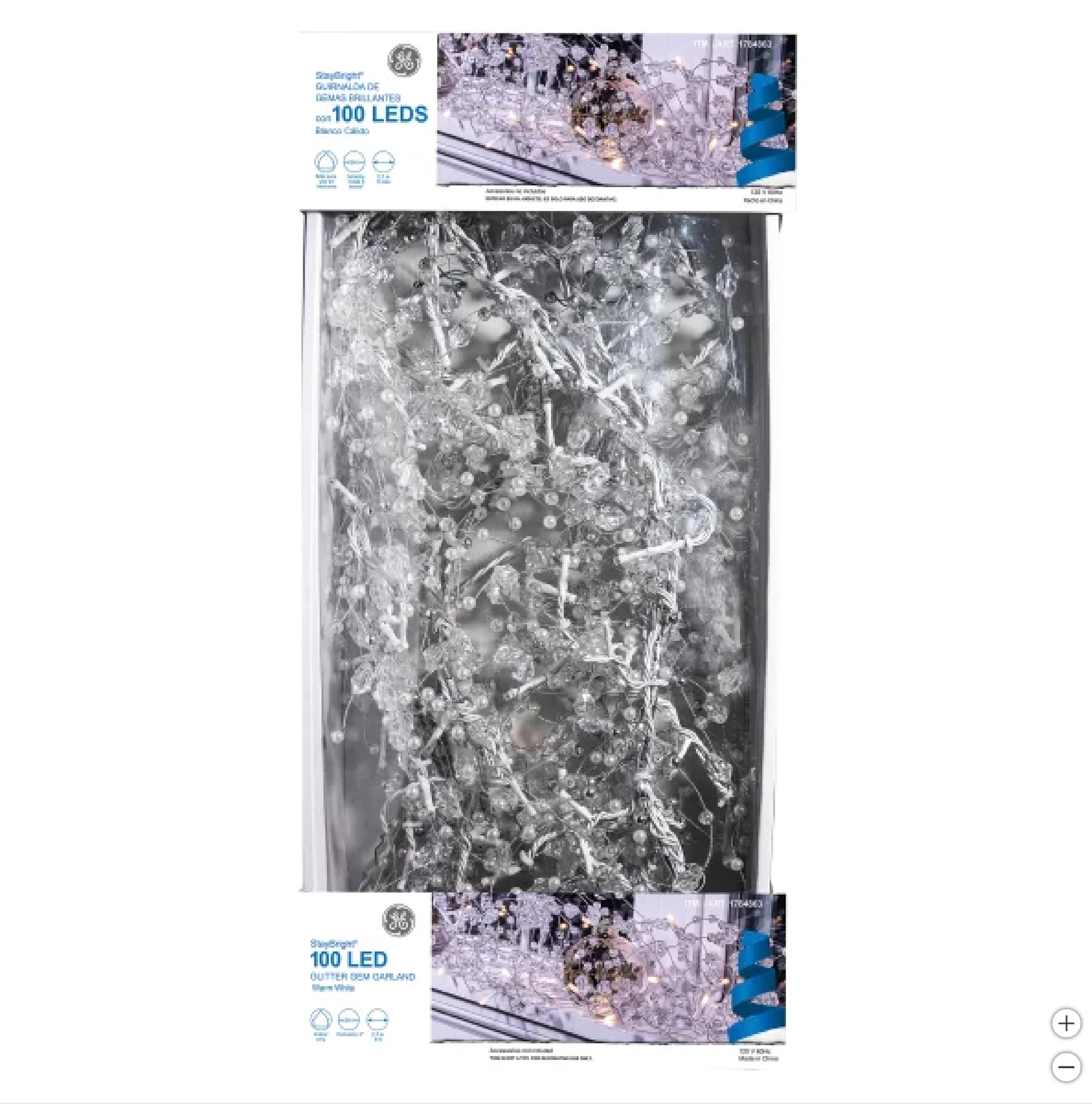 Amazon.com: GE StayBright 9' LED Glitter Gem Garland 1784863 /Warm